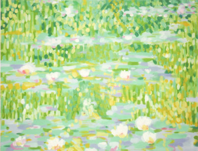 Seerosen wei�-gelb-gr�n