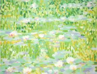 n�chstes Bild: Seerosen wei�-gelb-gr�n